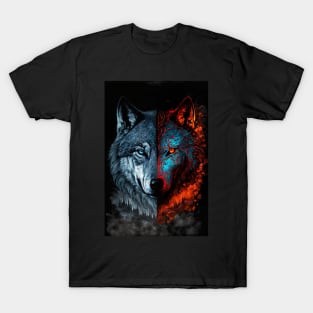 Wolf with red spark T-Shirt